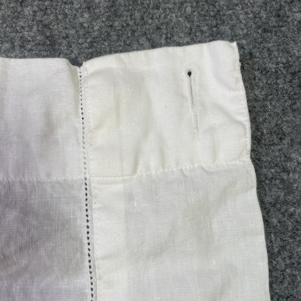 Pottery Barn White Linen Shower Curtain White 69.5" x  69.5"